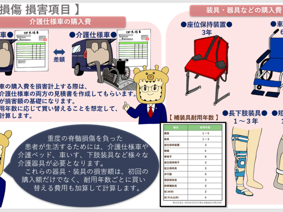 脊髄損傷⑪（損害項目） - 交通事故コラム キリン先生の交通事故講座